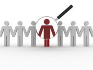 Illustration representing employee search